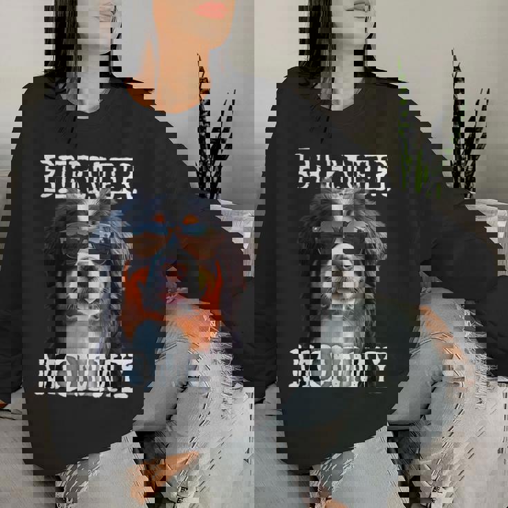 Berner Mommyバーニーズマウンテンドッグ ママ 犬 ママ 母の日 バーニーズマミー レディーススウェットシャツ 彼女への贈り物