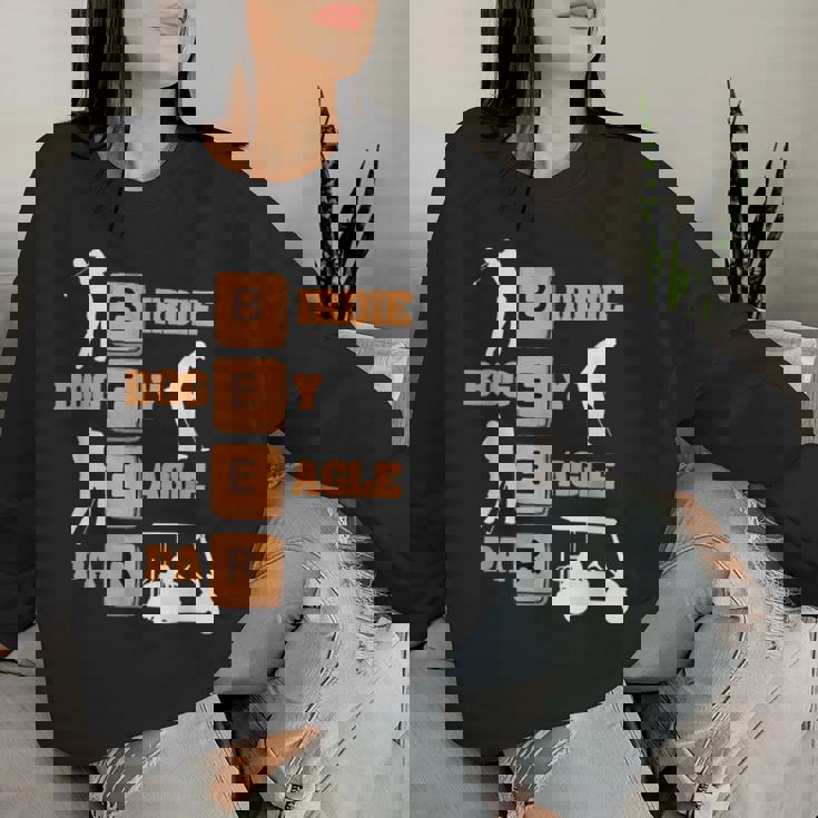 Birdie Bogey Eagle Par Beer ゴルフボール 面白いゴルファー レディーススウェットシャツ 彼女への贈り物