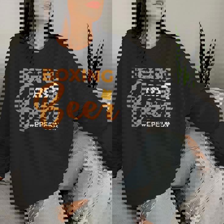 Boxing And Beer Perfectday ボクサー・ボクシング レディーススウェットシャツ 彼女への贈り物