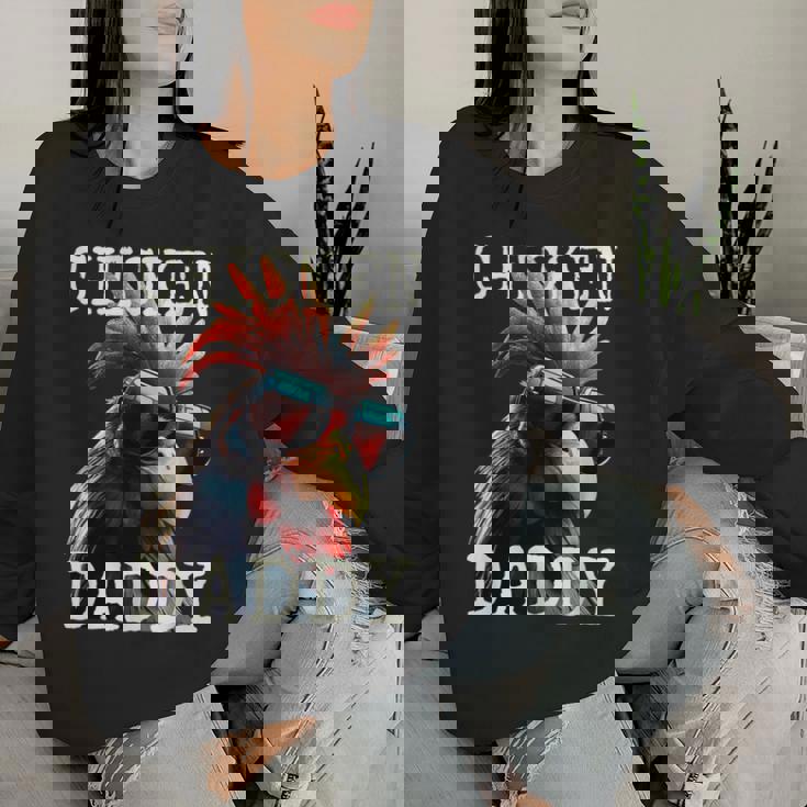 Chicken Daddy チキンパパ ニワトリ お父さん 農家 養鶏場 父の日 レディーススウェットシャツ 彼女への贈り物