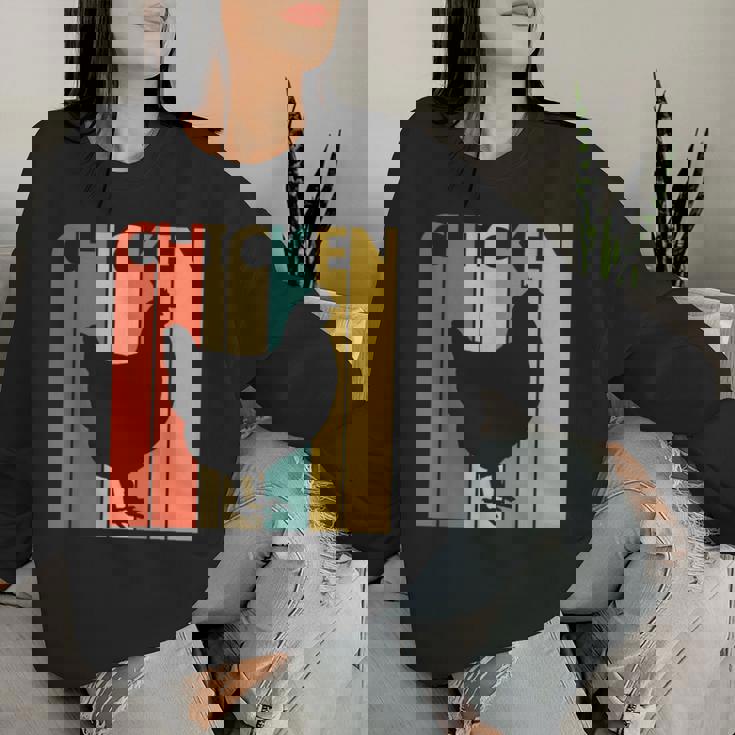 Chicken ニワトリ 動物 レディーススウェットシャツ 彼女への贈り物