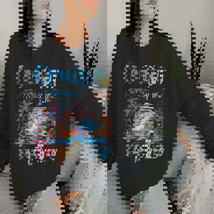 Cruisin Through Life Together Husband And Wife Cruise Couple Women Sweatshirt Gifts for Her Cruisin Through Life Together Husband And Wife Cruise Couple Women Sweatshirt Gifts for Her