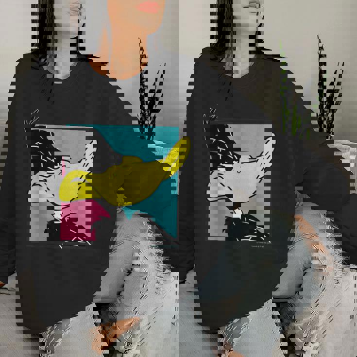 Daffy Duck レディーススウェットシャツ 彼女への贈り物