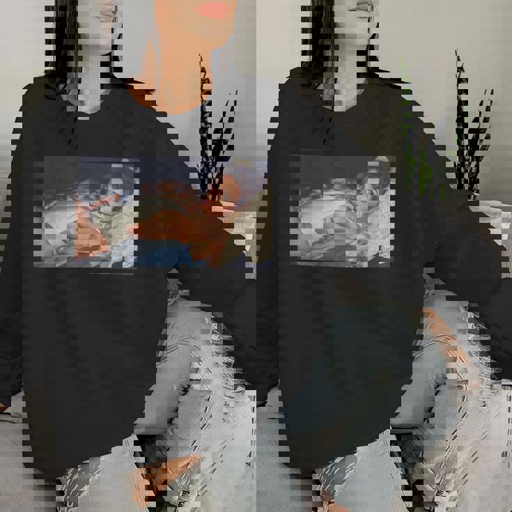 Girl On It 「ソファの上のセクシーなビキニモデル」 レディーススウェットシャツ 彼女への贈り物