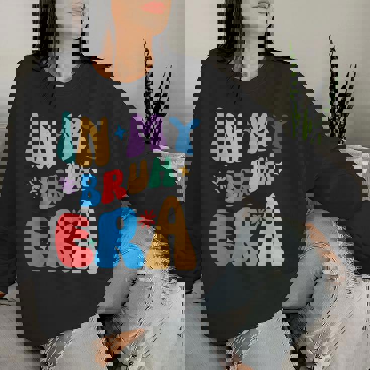 Groovy Cute Bruh メンズ レディース キッズ 面白い 兄弟 兄弟 レディーススウェットシャツ 彼女への贈り物