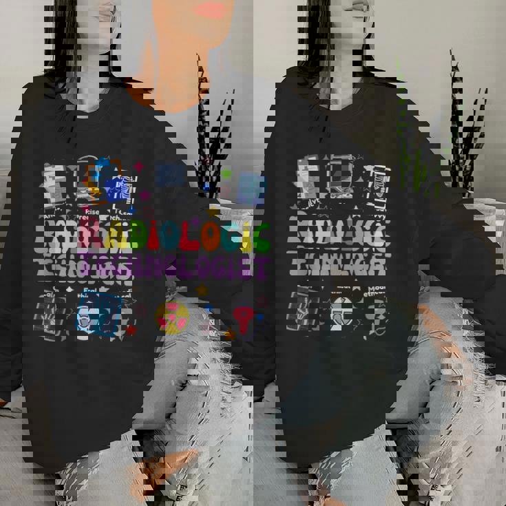 Groovy 放射線技師アート メンズ レディース X線技術 レディーススウェットシャツ 彼女への贈り物