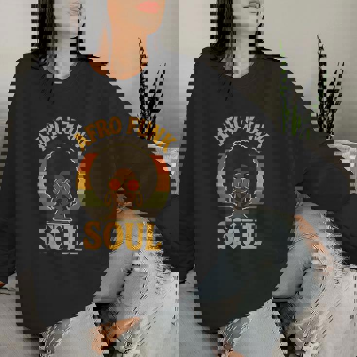 Groovyoul リバイバル レトロ ヴィンテージ 70年代 ファンク アフロ ソウル レディーススウェットシャツ 彼女への贈り物