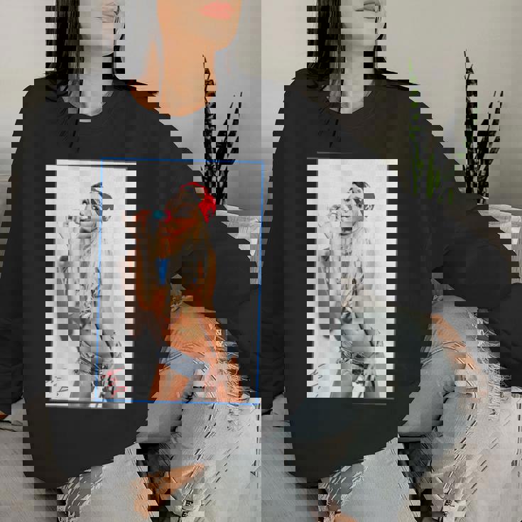 Hot Girl On 男性用 Ice Pop Pinup 2 レディーススウェットシャツ 彼女への贈り物