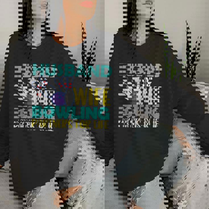 Husband And Wife Bowling Partners For Life おもしろボーリング レディーススウェットシャツ 彼女への贈り物