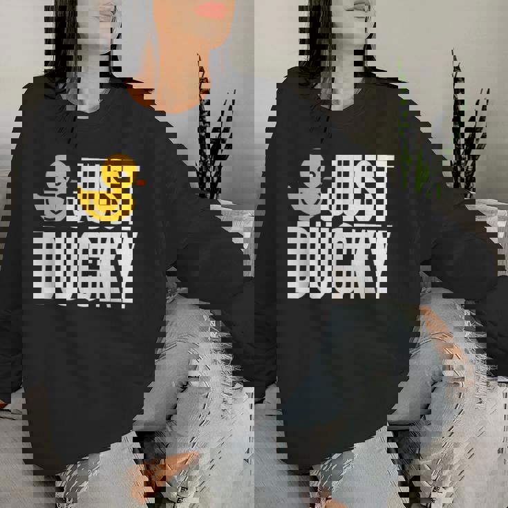 Just Duckyラバーダック レディーススウェットシャツ 彼女への贈り物