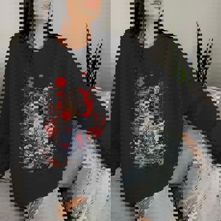 I Love Japan 東京都 日本の女の子 タトゥーアート レディーススウェットシャツ 彼女への贈り物