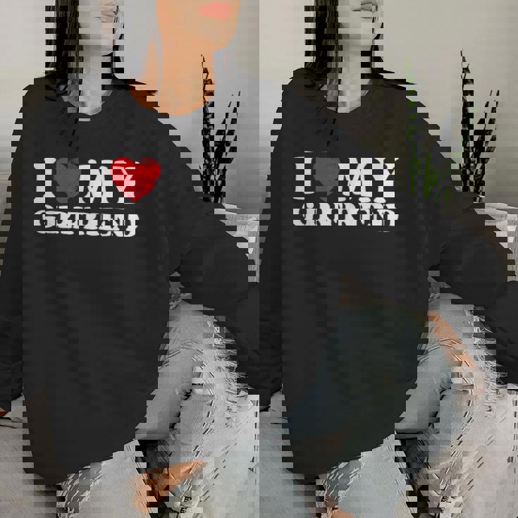 I Love My Girlfriend I Heart My Gf バレンタインデー レディーススウェットシャツ 彼女への贈り物