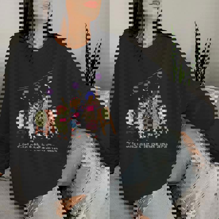 Maui Mon Hawaii Trendyお盆 3人の女の子 レディーススウェットシャツ 彼女への贈り物