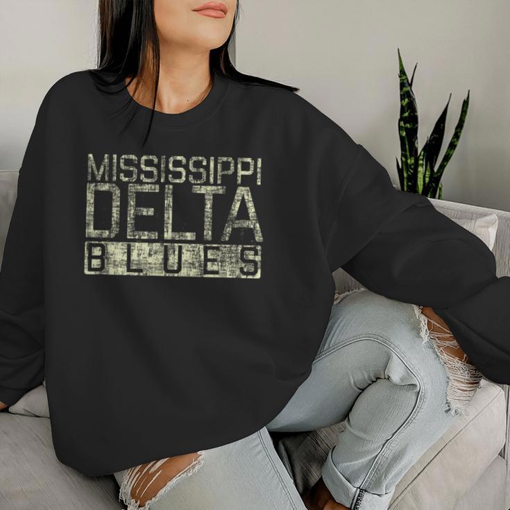 Mississippi Delta Blues Intage Retro Envejecida Sudadera Mujer Regalos para ella