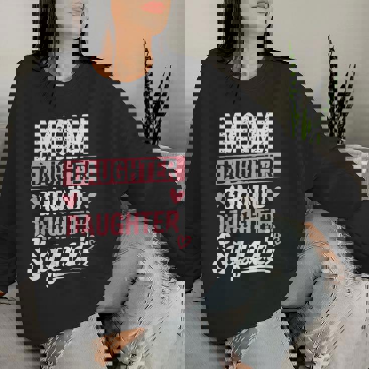 Mom Daughter Granddaughterquad マッチングママ 母の日 レディーススウェットシャツ 彼女への贈り物