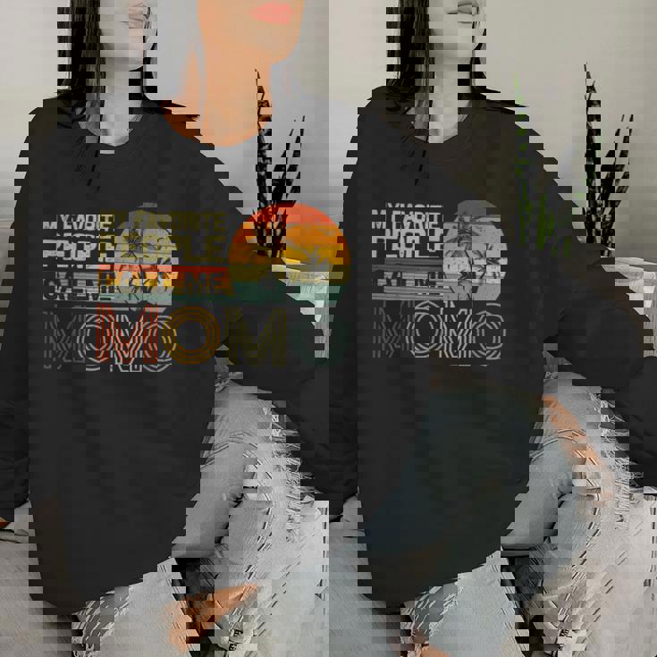 My Favorite People Call Me Momo ヴィンテージ レトロ 面白い モモモ レディーススウェットシャツ 彼女への贈り物