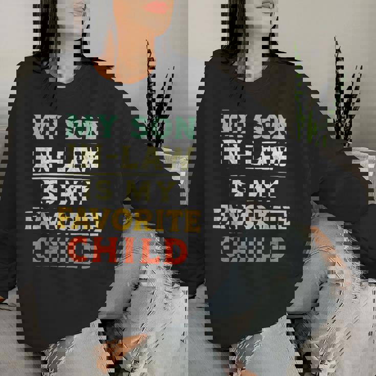 Myon In Law Is My Favorite Child Mothers Fathers Day レディーススウェットシャツ 彼女への贈り物