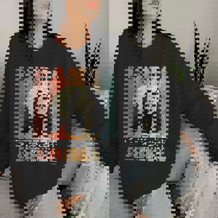 Panda Is Mypirit Animal かわいいパンダヴィンテージパンダ レディーススウェットシャツ 彼女への贈り物