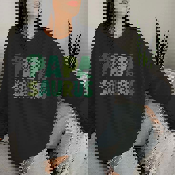 Papaaurus お揃い 家族 誕生日 恐竜 男性 女性 キッズ レディーススウェットシャツ 彼女への贈り物