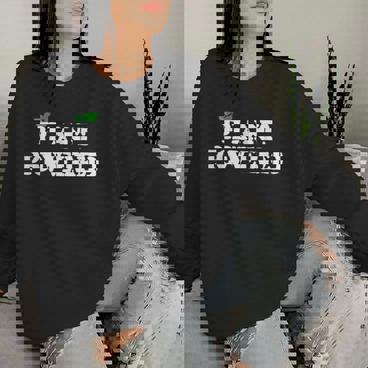 Plant Powered プラントパワー ヴィーガニズム ヴィーガン ベジタリアン レディーススウェットシャツ 彼女への贈り物