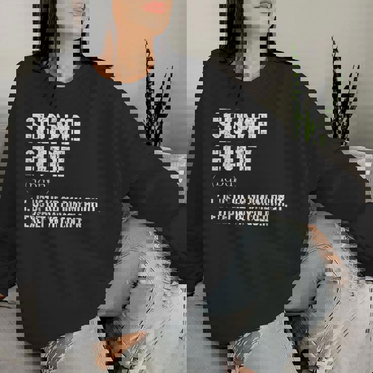 Sigma Aunt Auntie Humor Saying Trendy Women Sweatshirt Gifts for Her