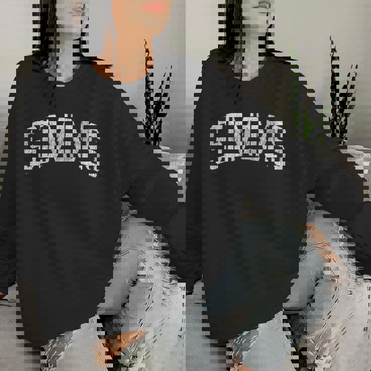 Simms Oklahoma Ok ビンテージ アスレチック スポーツデザイン レディーススウェットシャツ 彼女への贈り物