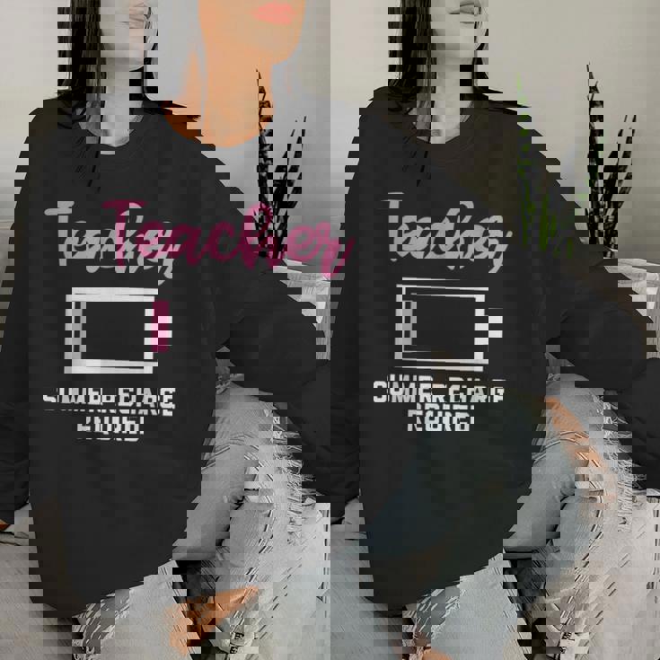 Teacherummer Recharge Required シャツ レディーススウェットシャツ 彼女への贈り物