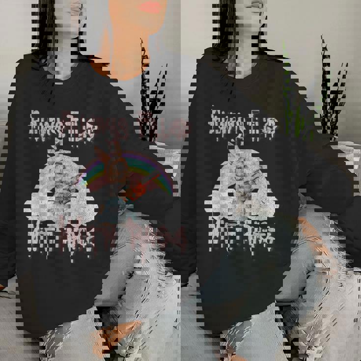 Vintage Chainsaw Bunny Rage Horror Movie Graphic レディーススウェットシャツ 彼女への贈り物