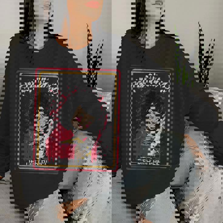 Vintage Horror Play With Me Haunted Ichimatsu Doll レディーススウェットシャツ 彼女への贈り物