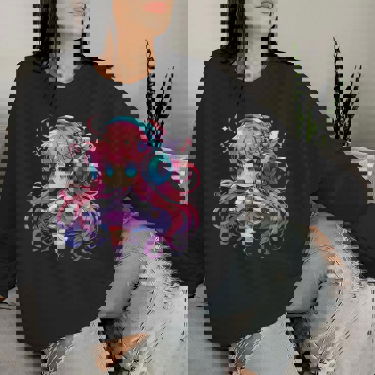 かわいい ちびアニメ 女の子 アニメ グッズ かわいい 日本の漫画ファン レディーススウェットシャツ 彼女への贈り物