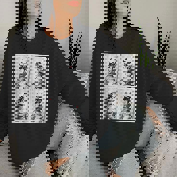 かわいい リスの顔 ペット フォトブース キッズ 若者 男の子 男性 女の子 レディーススウェットシャツ 彼女への贈り物