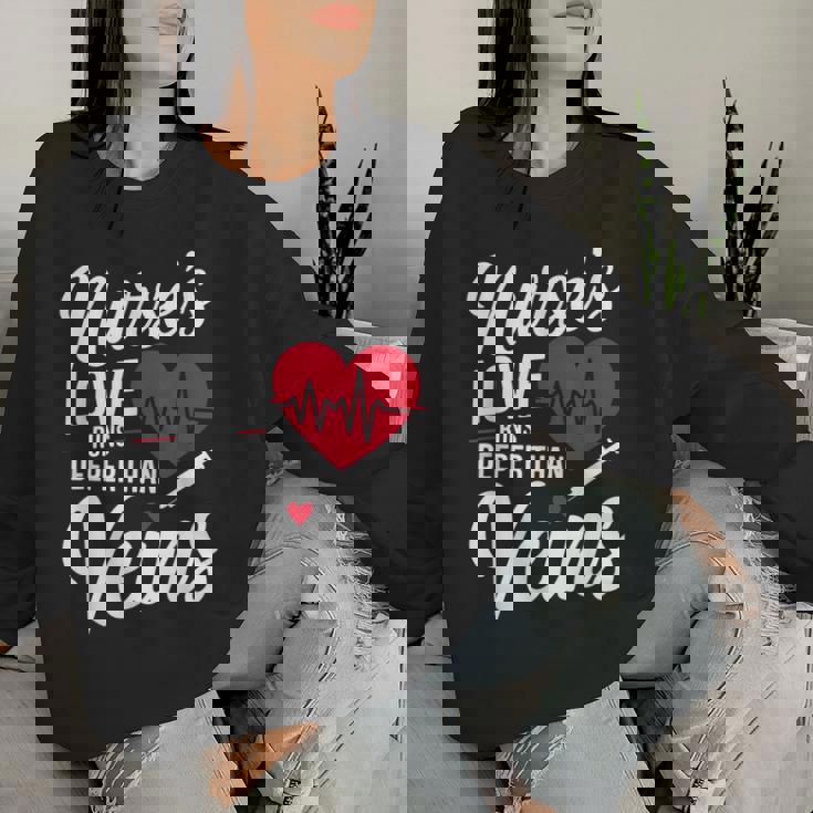 かわいい 看護師 看護デザイン 女性 男性 面白い 看護師 レディーススウェットシャツ 彼女への贈り物