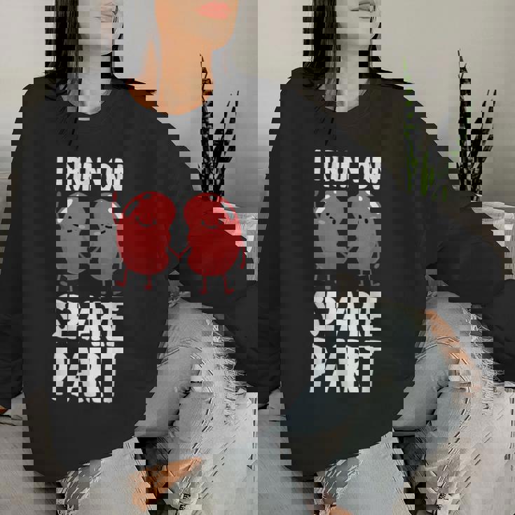 かわいい腎臓ドナーアート 男性 女性 腎臓レシピエント移植 レディーススウェットシャツ 彼女への贈り物