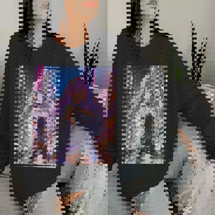 アニメの女の子、漫画、美学、かわいい、日本語、Waifu プリント レディーススウェットシャツ 彼女への贈り物