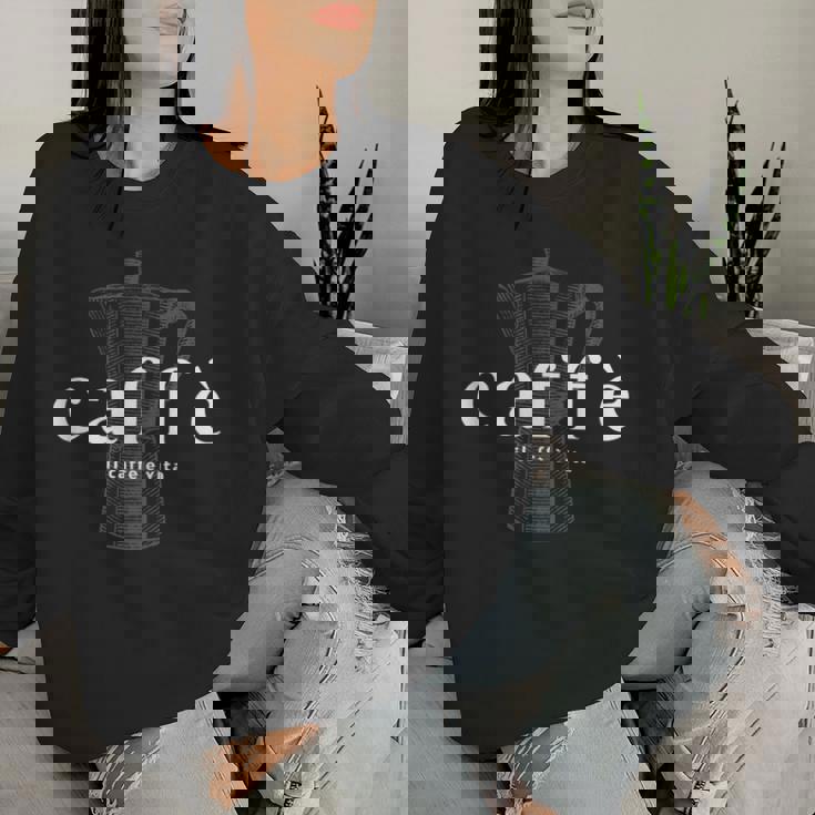 イタリアンカフェ Il Caffè Èita Coffee Is Life バリスタラテ 2 レディーススウェットシャツ 彼女への贈り物