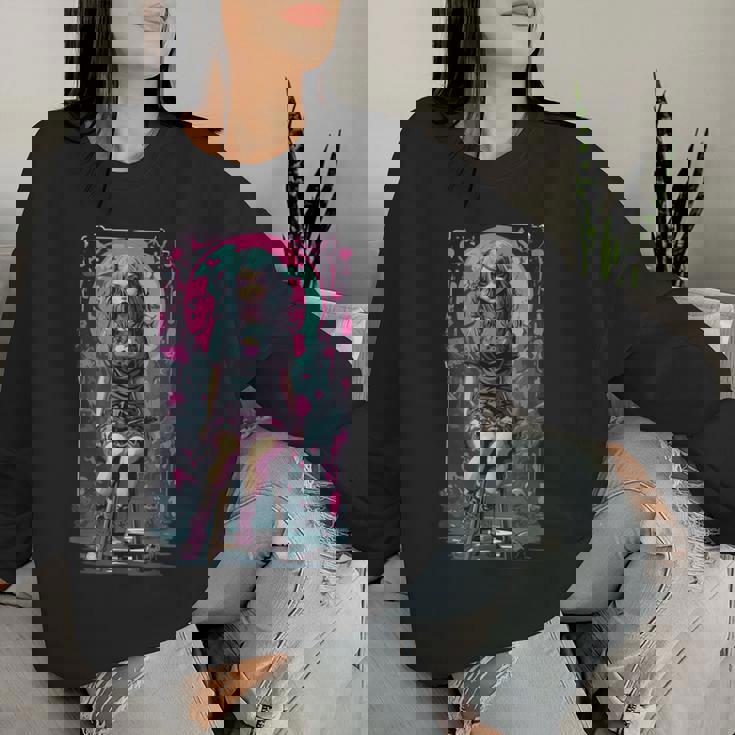 オカルト ゴシック E-Girl ゴスガール 美的 アニメ デザイン レディーススウェットシャツ 彼女への贈り物