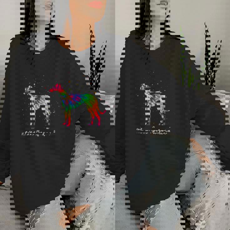 カラフル イタリアン グレイハウンド 犬 お母さん ギフト イタリアン グレイハウンド レディーススウェットシャツ 彼女への贈り物