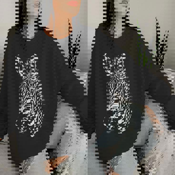 グラフィック ワイルド ゼブラ グラフィック メンズ レディース 男の子 女の子 レディーススウェットシャツ 彼女への贈り物