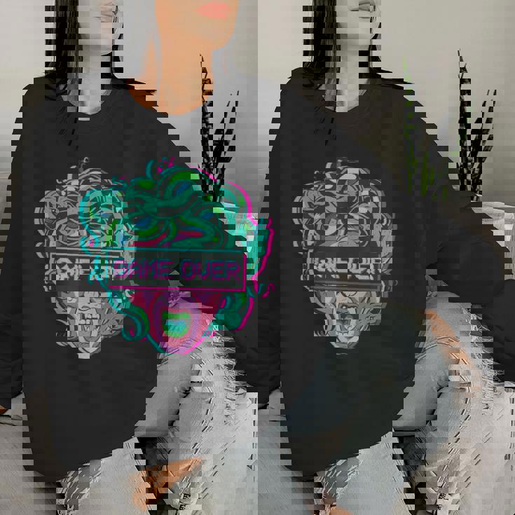 ゲームオーバー・メドゥーサ Alt Indie Aestheticaporwave Egirl Eboy レディーススウェットシャツ 彼女への贈り物