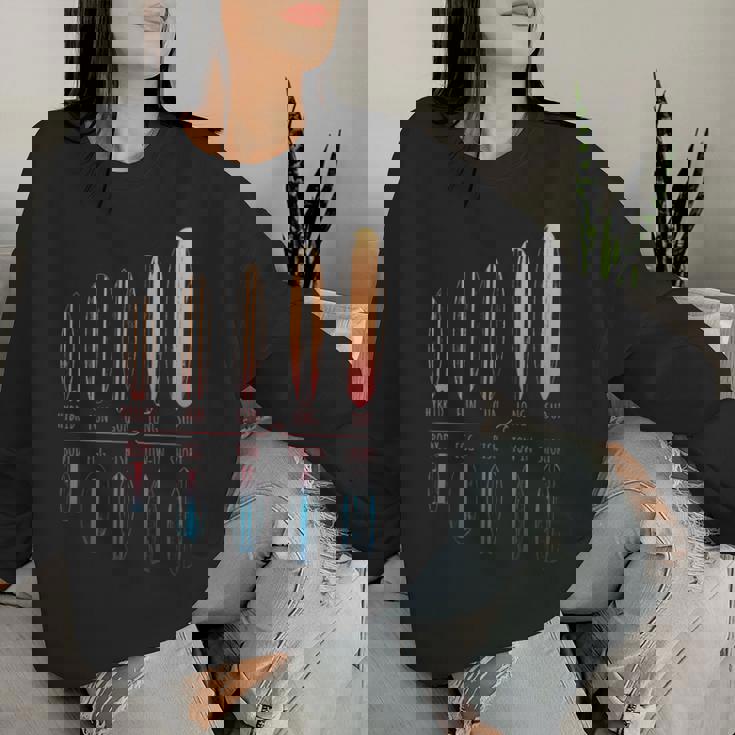 サーフボード サーファー ポートフォリオ サーフボード サーフィン 男の子 女の子 サーフ レディーススウェットシャツ 彼女への贈り物