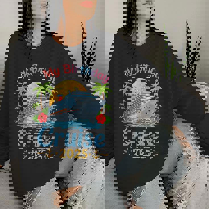 フェスティブ マイバースデー クルーズ船パーティー 2025 男性 女性 子供 レディーススウェットシャツ 彼女への贈り物