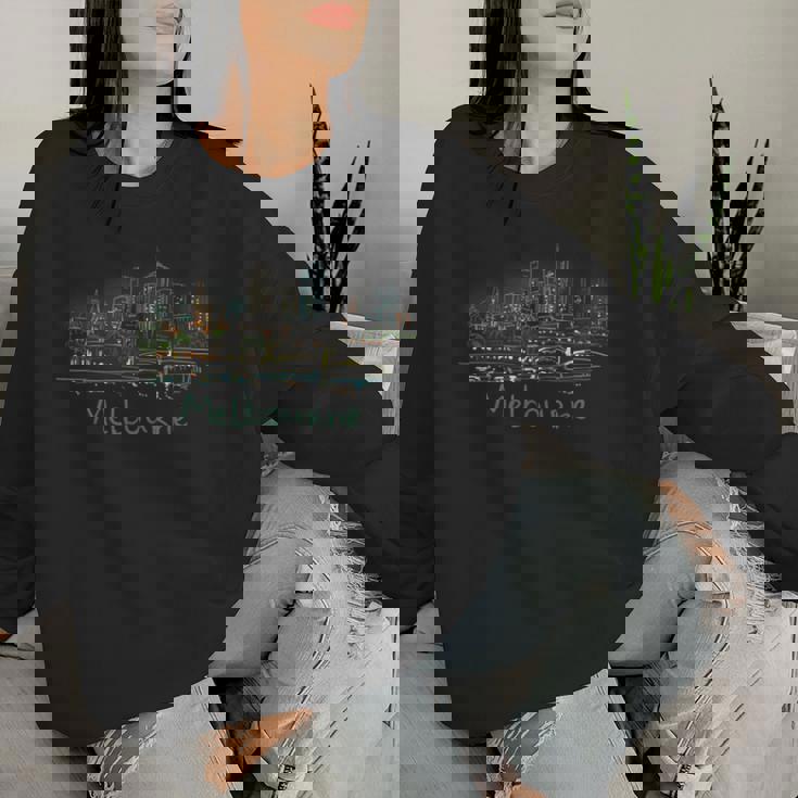 メルボルンシティオーストラリアお土産ギフト 男性 女性 レディーススウェットシャツ 彼女への贈り物