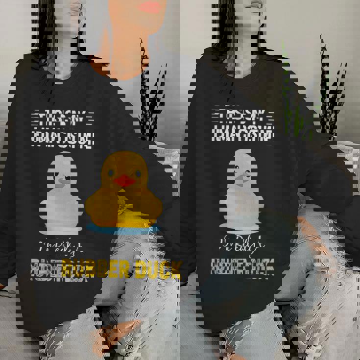 ラバーダックシャツ I'm Really A Rubber Duck レディーススウェットシャツ 彼女への贈り物