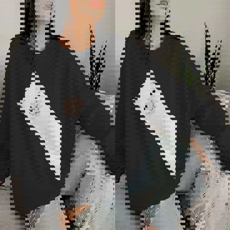 レトロ、ラマ、アルパカのデザイン。男性、女性、子供用。 レディーススウェットシャツ 彼女への贈り物