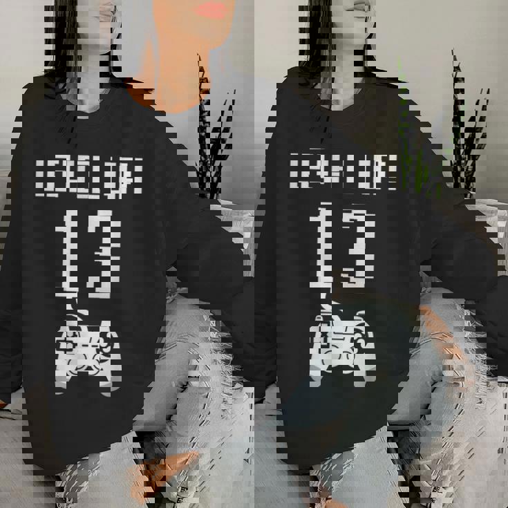 レベルアップ 13歳 誕生日プレゼント 男の子 女の子 レディーススウェットシャツ 彼女への贈り物