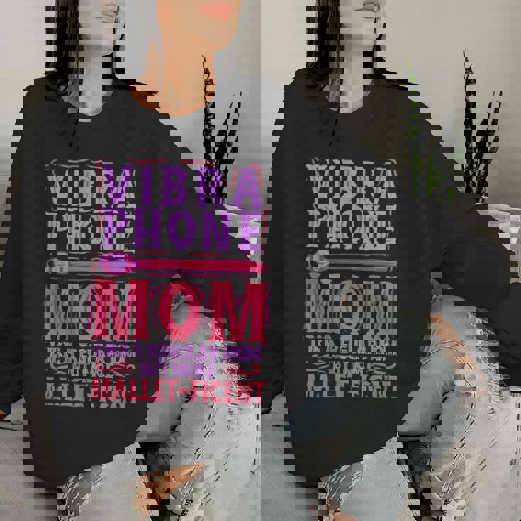 ヴィブラフォン マリンバibraphone Mom 長袖tシャツ レディーススウェットシャツ 彼女への贈り物