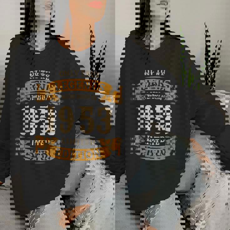 ヴィンテージ 1953 ギフト 男性 女性 長寿祝い 1953年生まれ ユニークな誕生日プレゼント レディーススウェットシャツ 彼女への贈り物