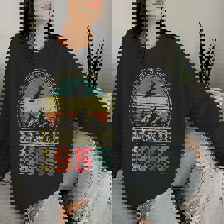 ヴィンテージ 1955 ギフト 男性 女性 長寿祝い 1955年生まれ 還暦祝い ユニークな誕生日プレゼント レディーススウェットシャツ 彼女への贈り物