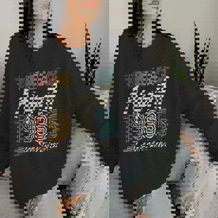 ヴィンテージ 1985年4月 40歳の誕生日プレゼント 男性 女性 レディーススウェットシャツ 彼女への贈り物