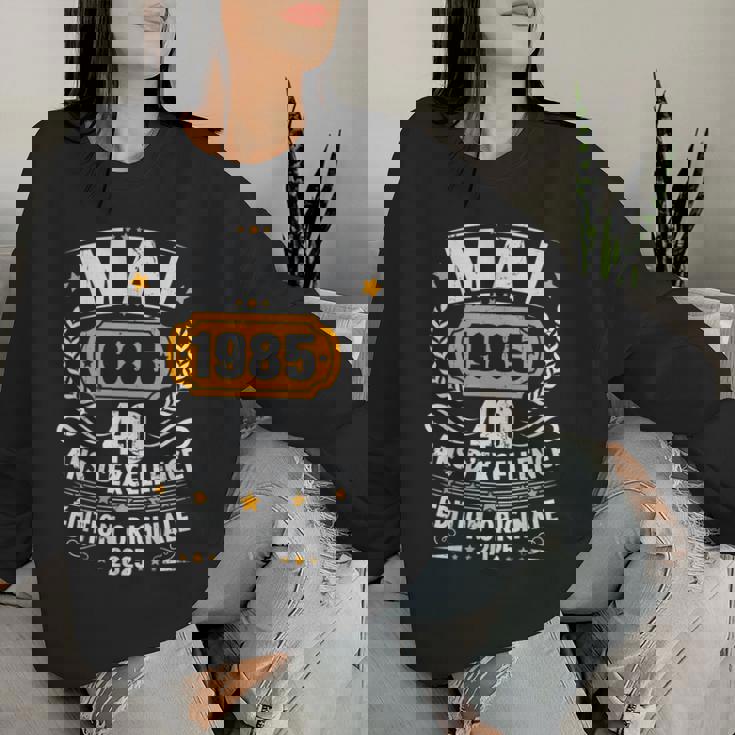 ヴィンテージ 1985年5月 40歳の誕生日プレゼント 男性 女性 レディーススウェットシャツ 彼女への贈り物